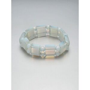 Gorgeous!‎ Vintage Blue Moonstone Beaded Stretchy Bracelet FREE $HIPPING!!